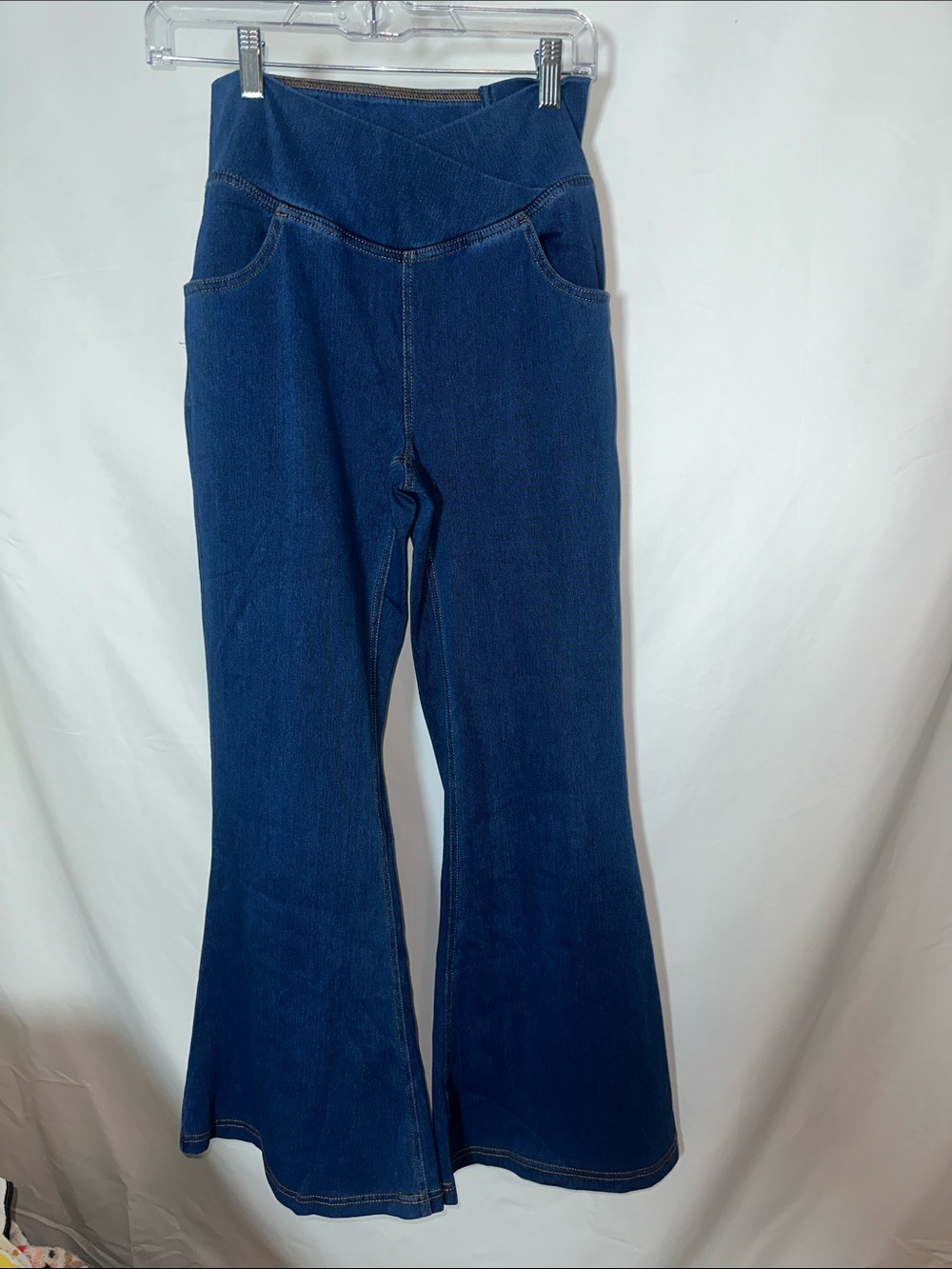 HALARA Dark Blue High-Waist petite Flare Jeans